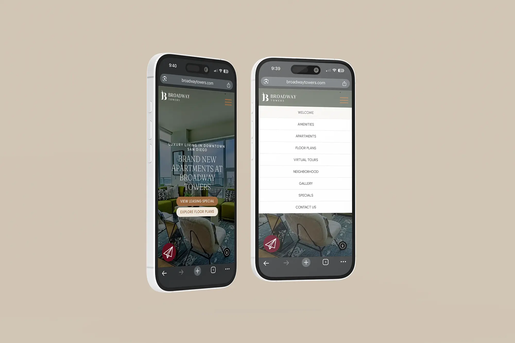 Broadway Towers Website by Bang Creativo